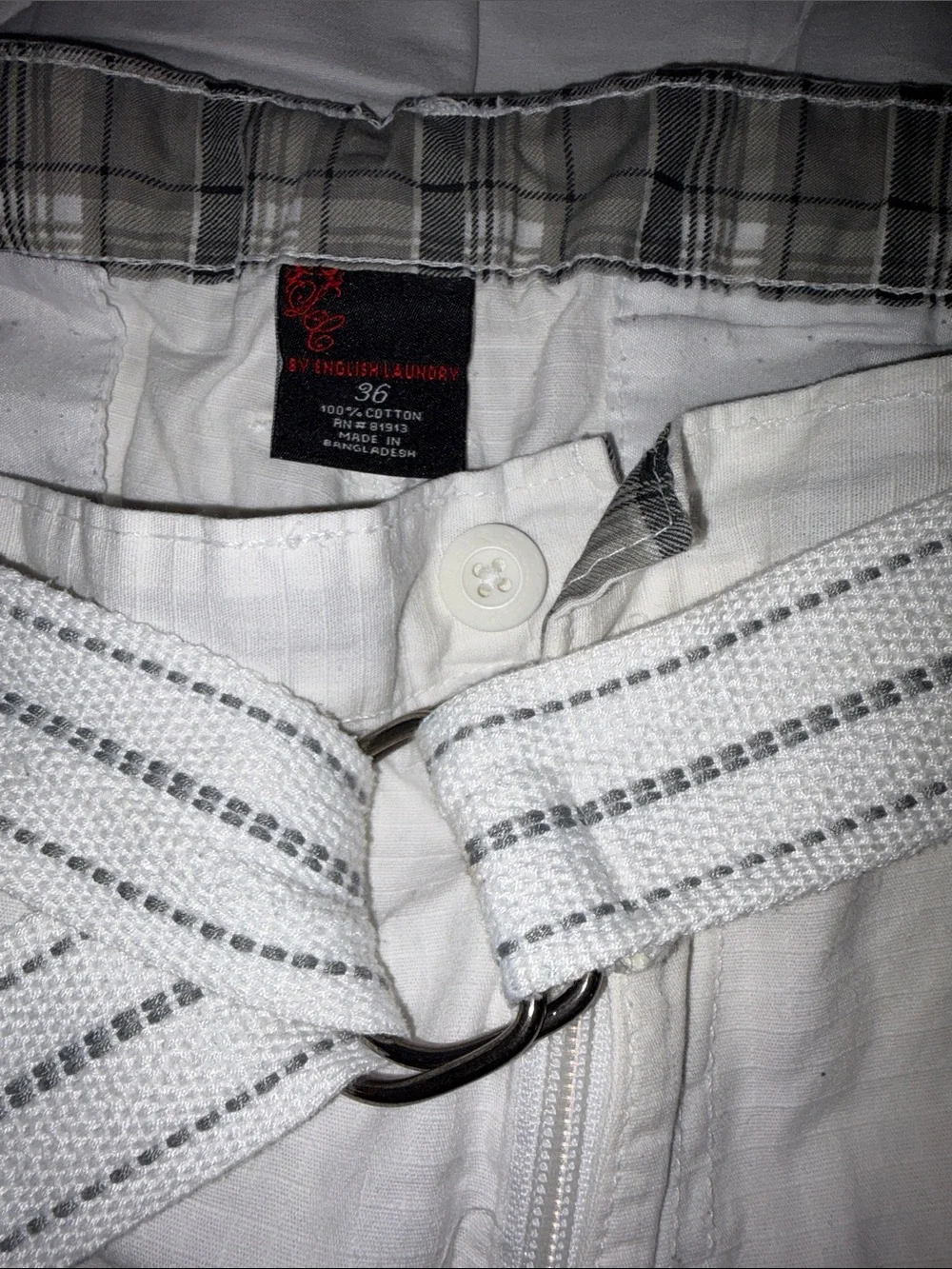 Calvin Klein Men's Cargo Shorts - White, Light Gray, Brown